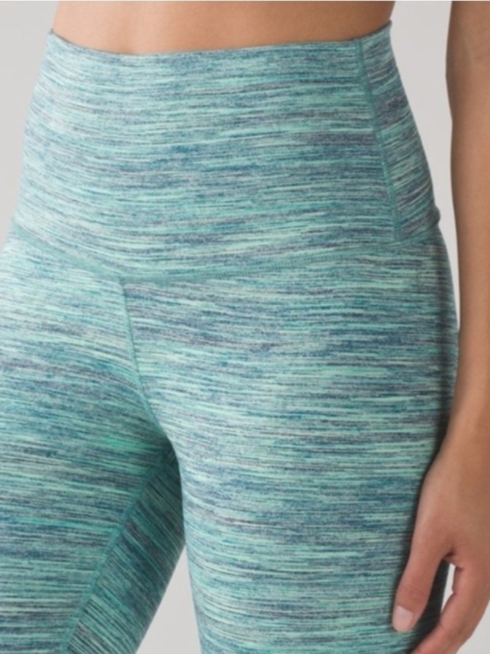 lululemon athletica High-Waist Cropped Capri Leggings in Space dye Teal Size 6